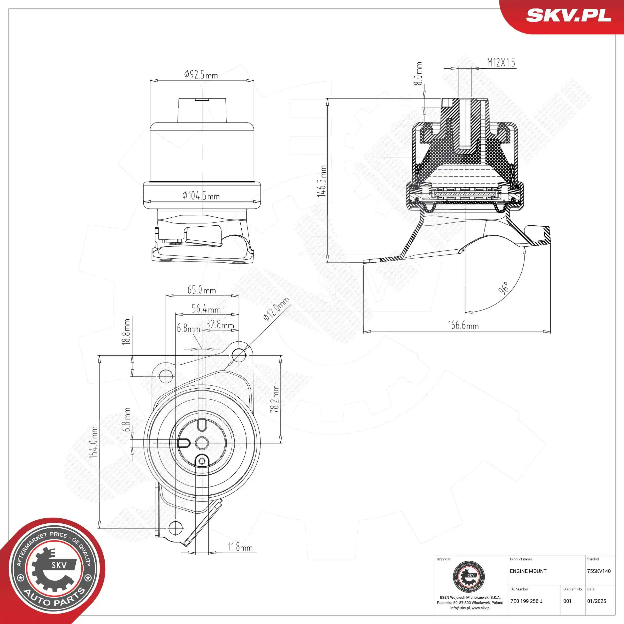 Mounting, engine